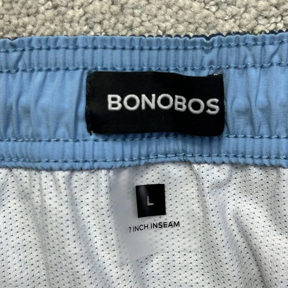Bonobos Swim Trunks Mens Large Dark Blue 7 Inch Inseam Pineapple Print Lined